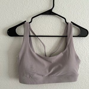Athleta Exhale sports bra taupe color